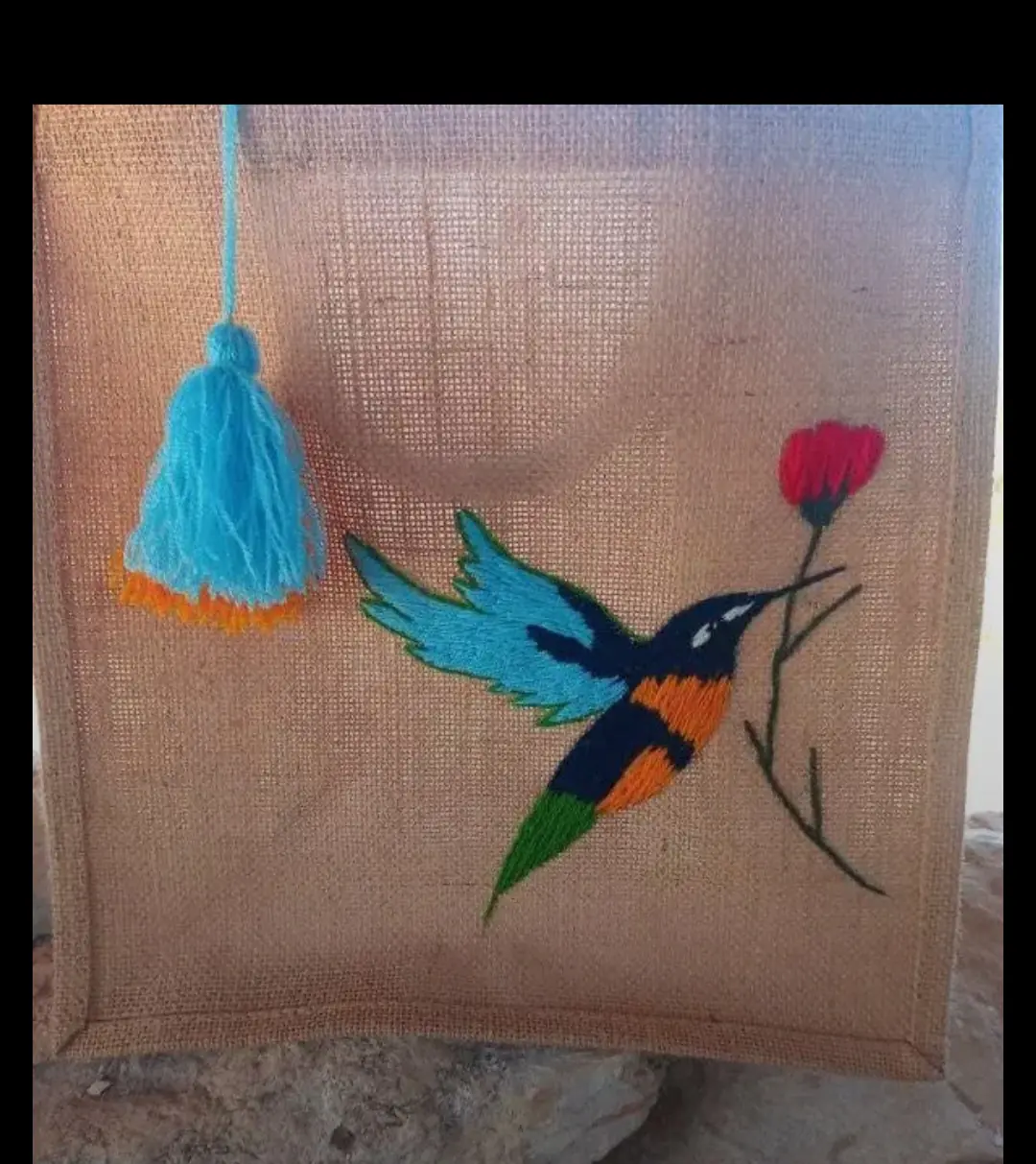 Bolsa colibrí henequén - Imagen 1