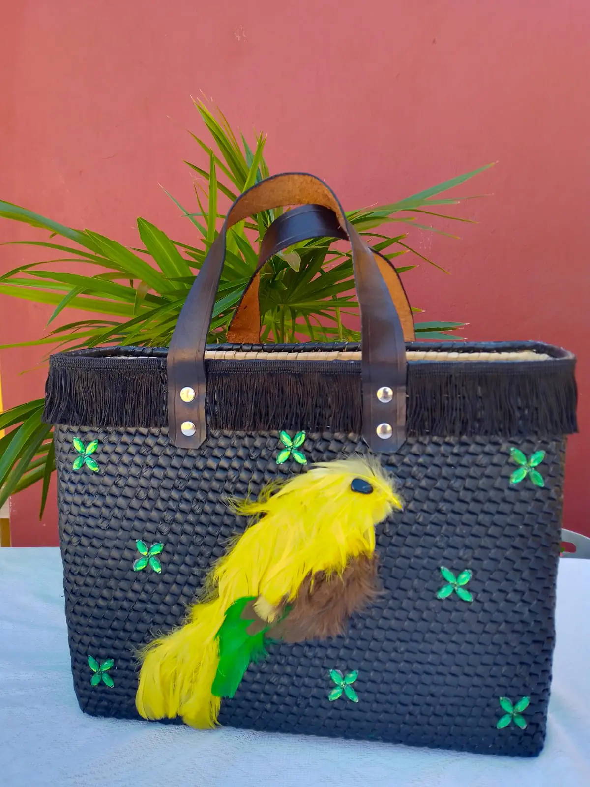 Bolso pájaro yute - Imagen 1